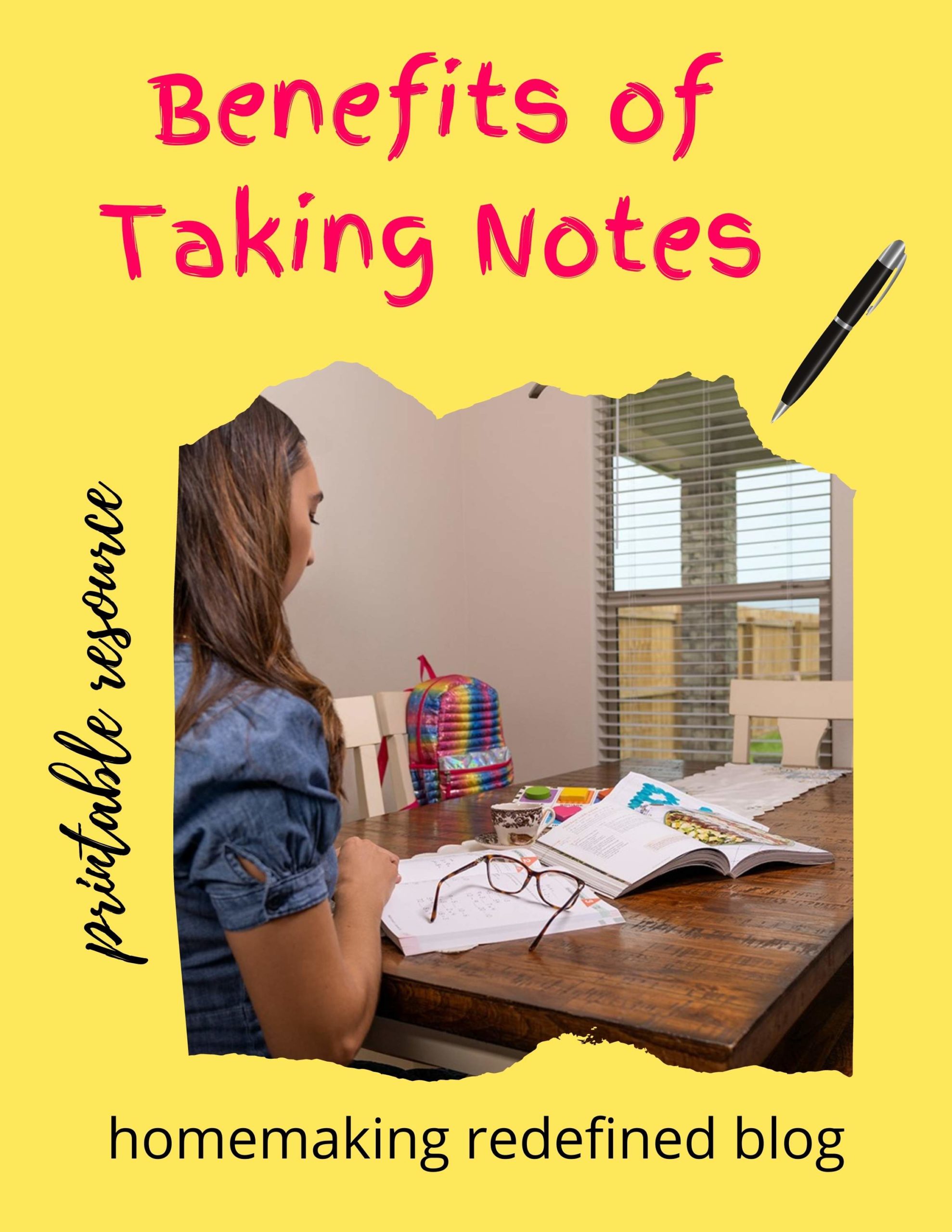 Benefits of Taking Notes - Homemaking Redefined